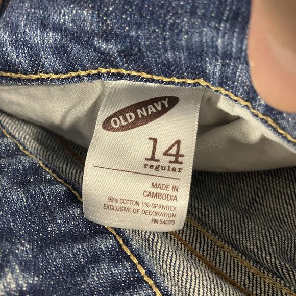 Old Navy The Dreamer Jeans Womens 14 Blue Bootcut Stretch Distressed Denim Pants - Picture 11 of 16